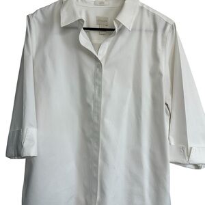 Chico's White Women's 3/4 Sleeve Shirt